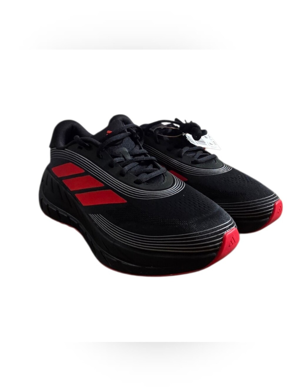 adidas Adipure Shift Running Shoes Black Red Men 7 Women 8 New